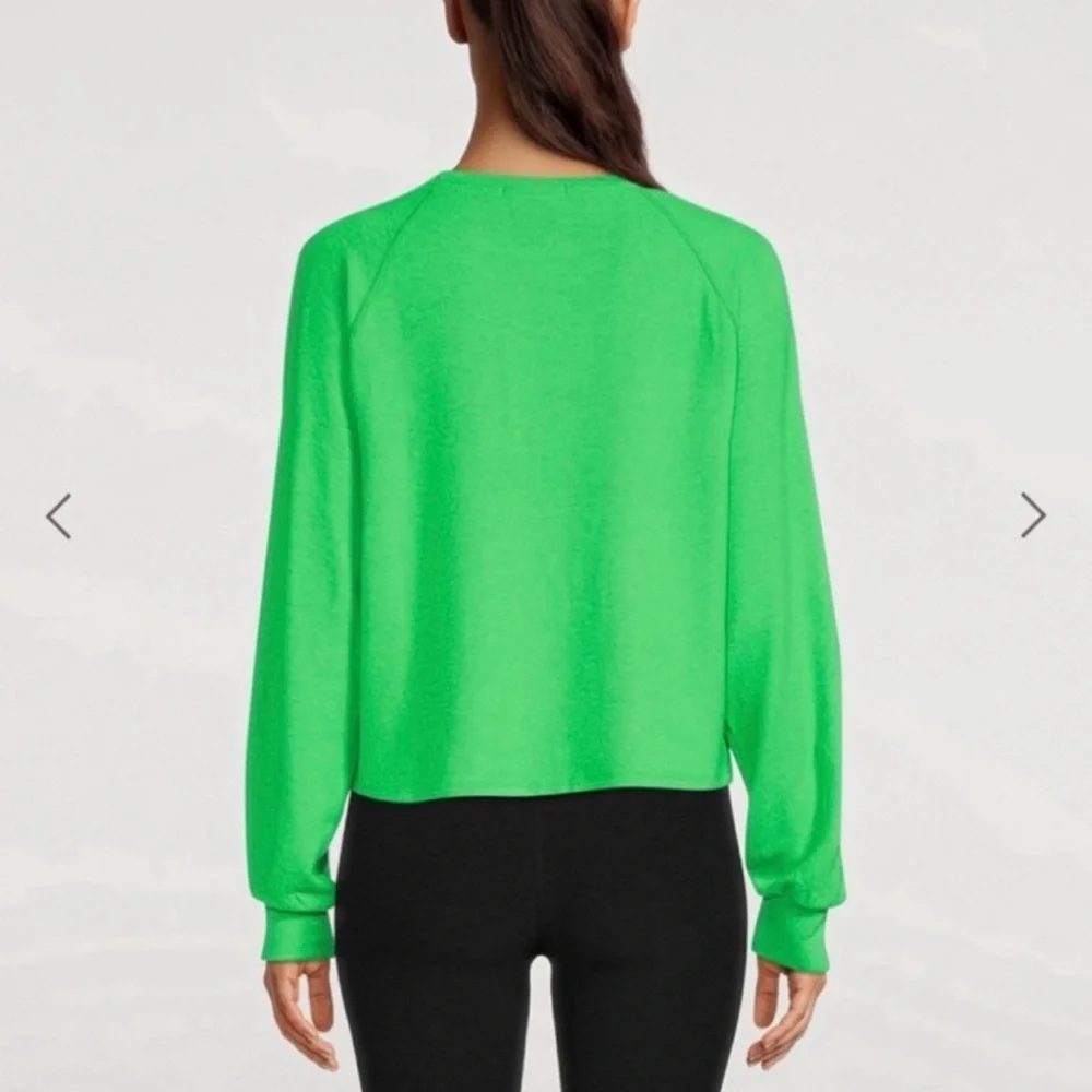 Beyond Yoga Slouchy Lounge Pullover Crewneck Green Small - Picture 2 of 7